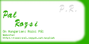 pal rozsi business card